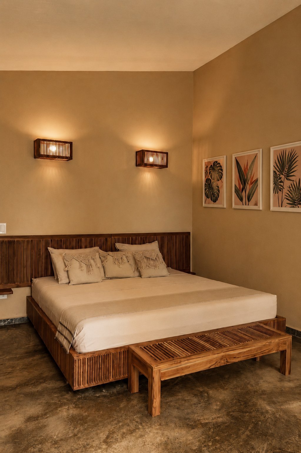 Cabaña 1 — Cama king vista amplia