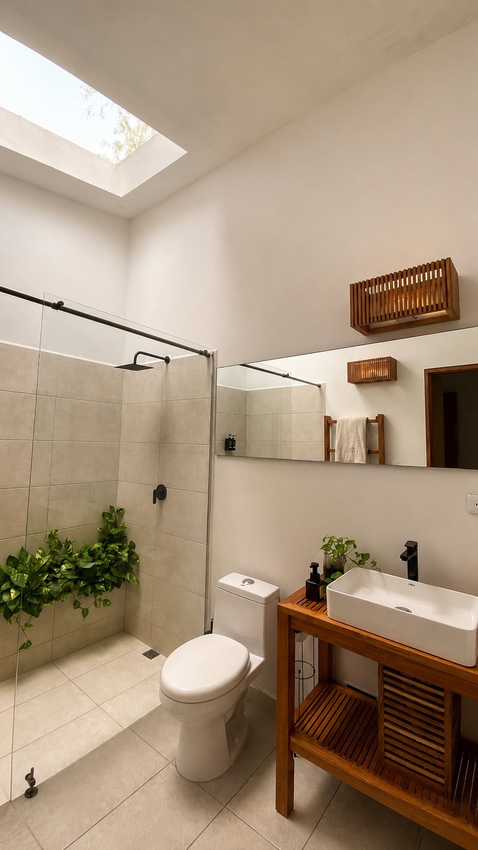 Cabaña 2 — Baño con lavamanos