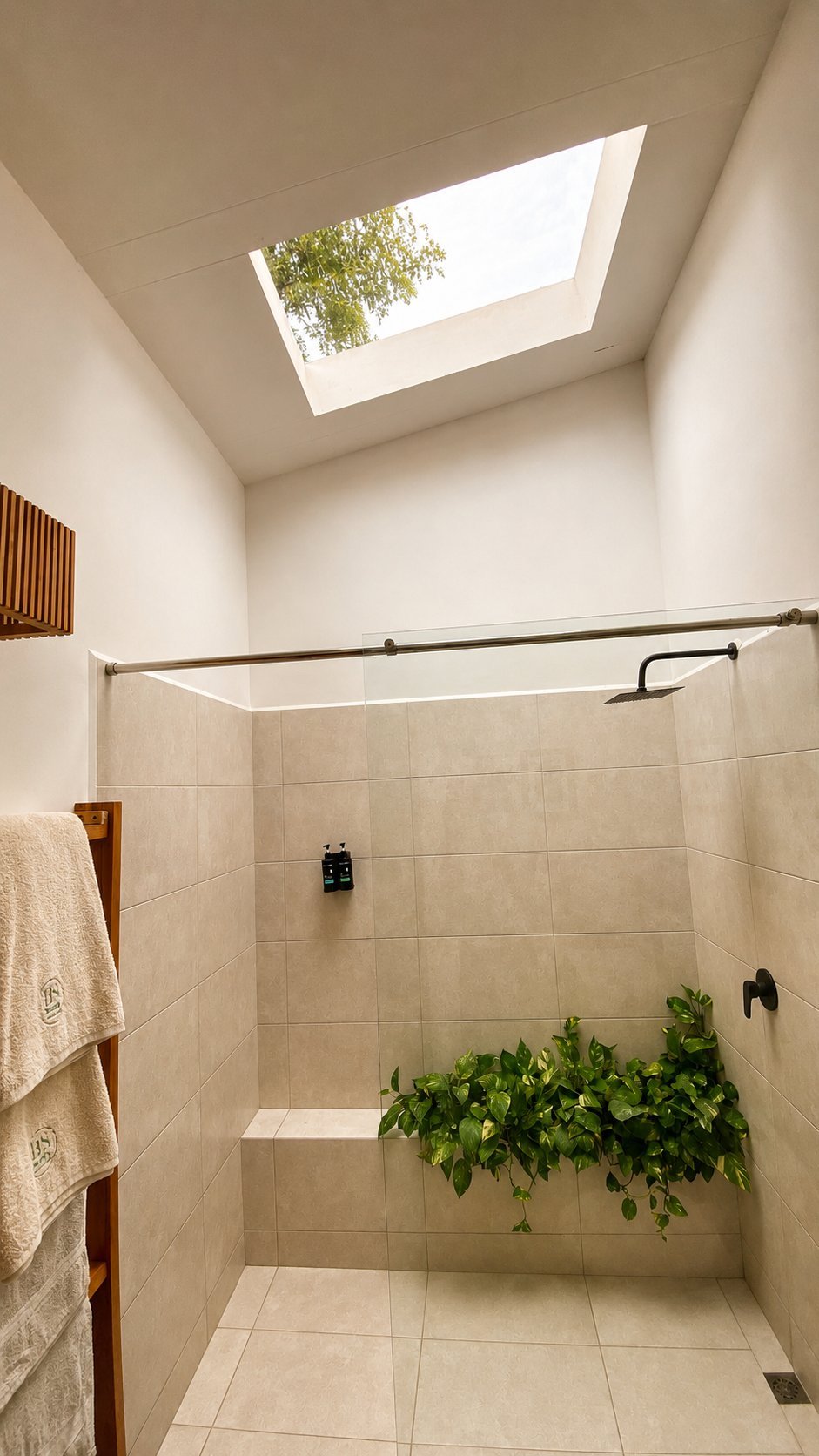 Cabaña 2 — Baño con tragaluz