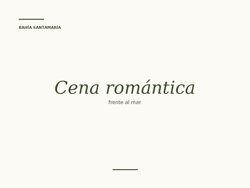 Cena romántica frente al mar