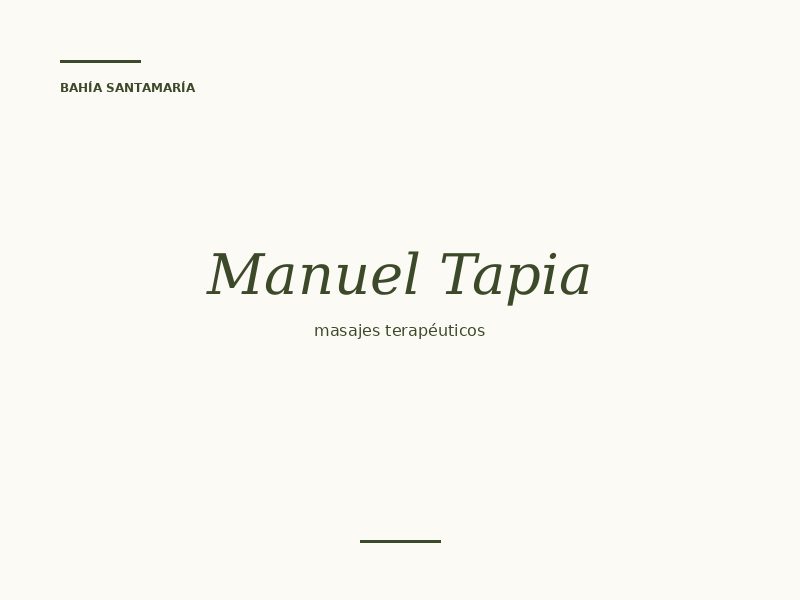 Masajes con Manuel Tapia